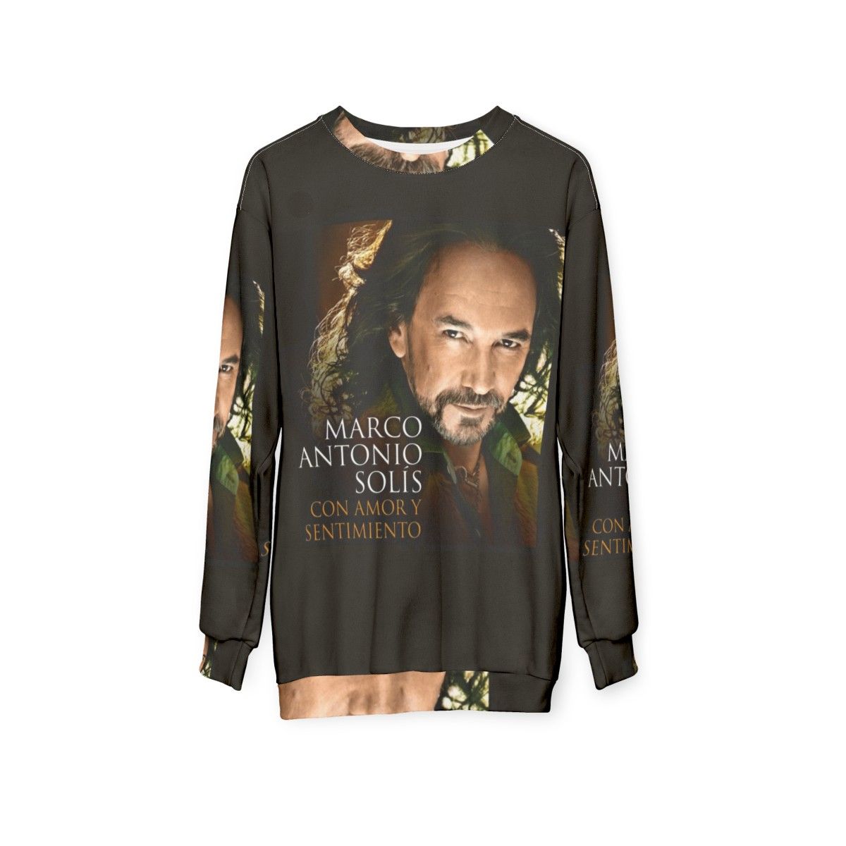 El Buki Loteria Card Sweatshirt featuring iconic Hispanic music artist Marco Antonio Solis - hanging