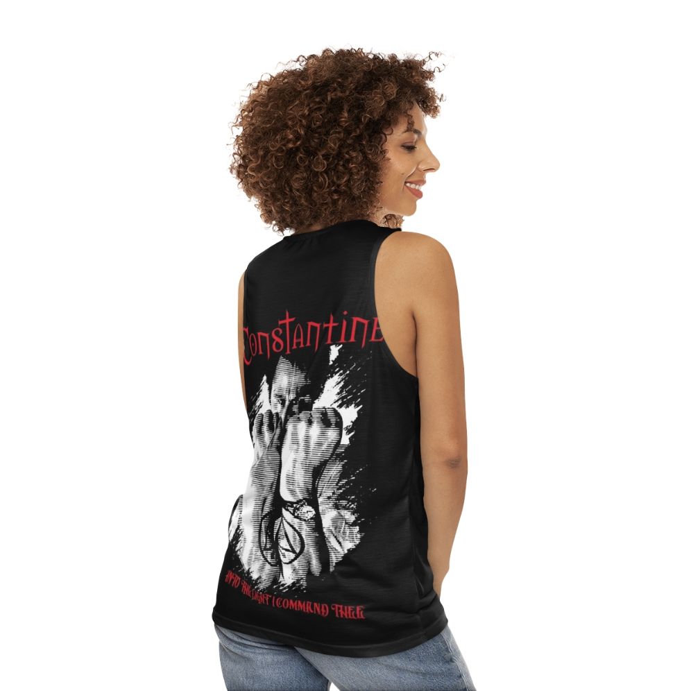 John Constantine Unisex Horror Tank Top - women back