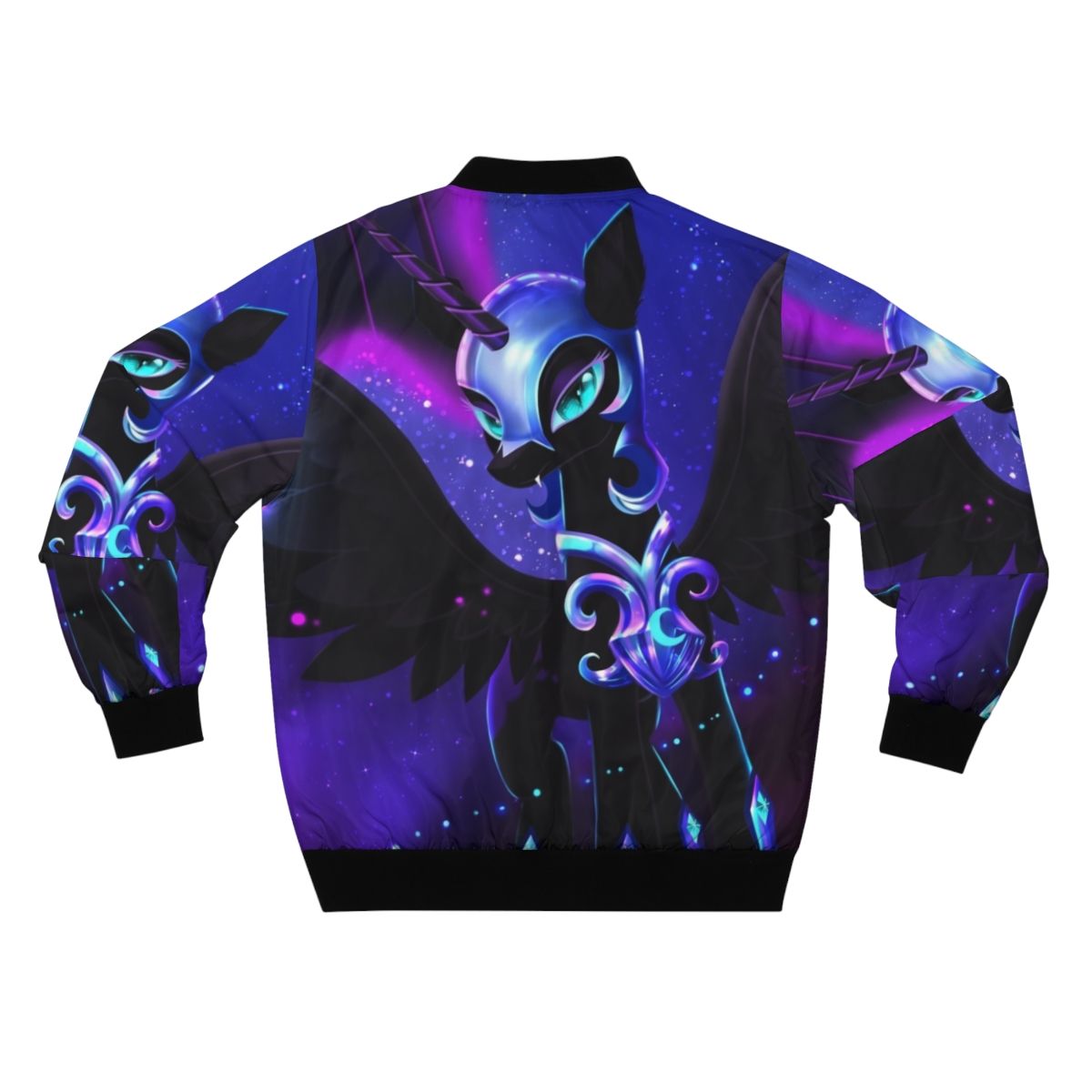 Nightmare Moon My Little Pony Alicorn Princess Bomber Jacket - Back