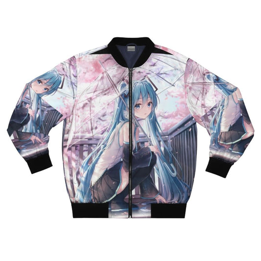 Hatsune Miku anime-inspired bomber jacket with colorful graphics and patterns