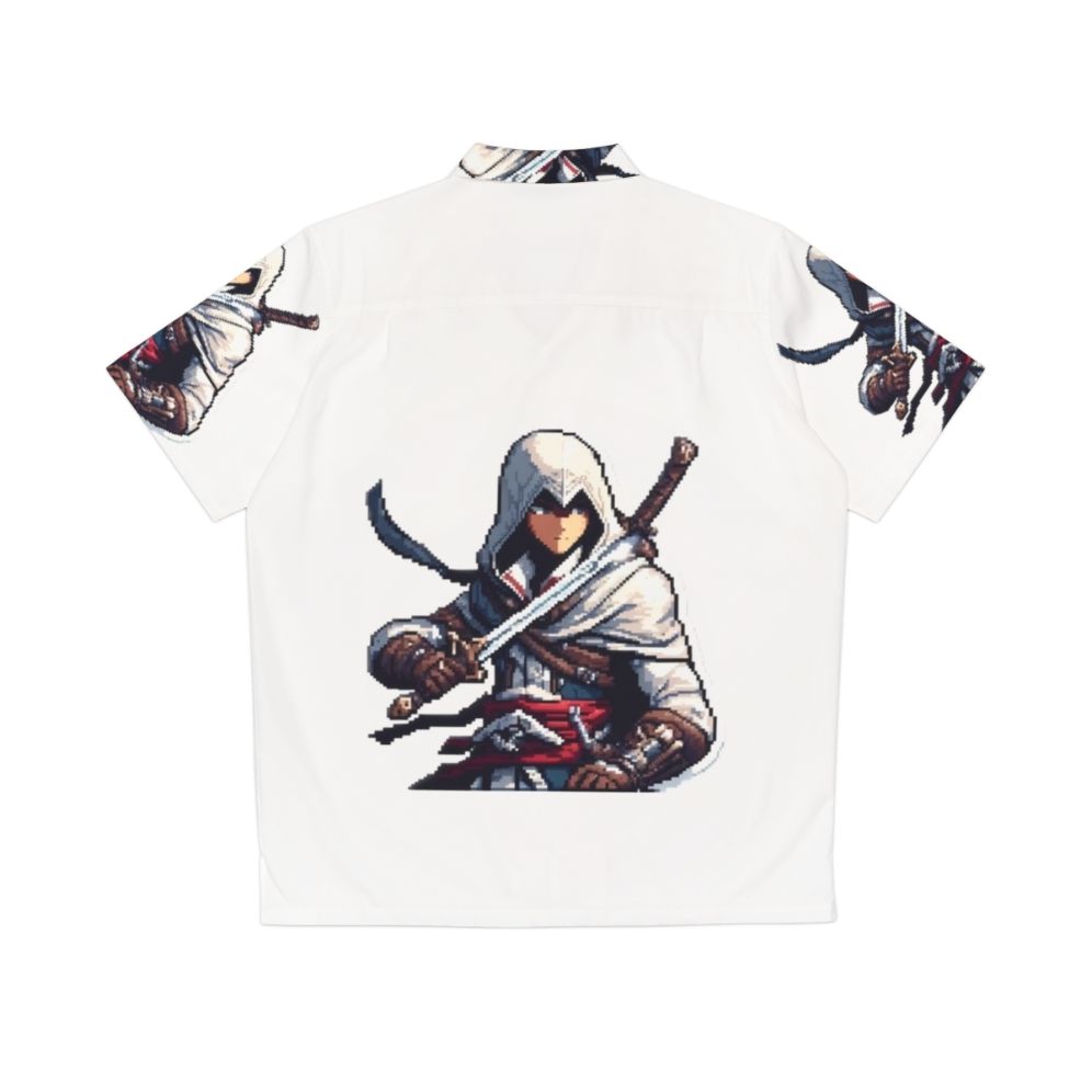 Assassin's Creed Pixel Art Hawaiian Shirt - Back