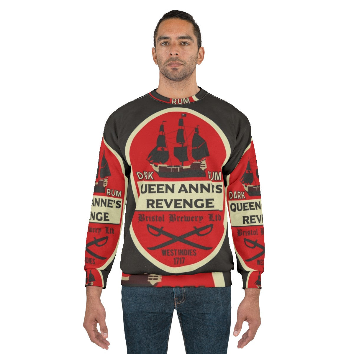 Queen Anne's Revenge Dark Rum Pirate Sweatshirt - men