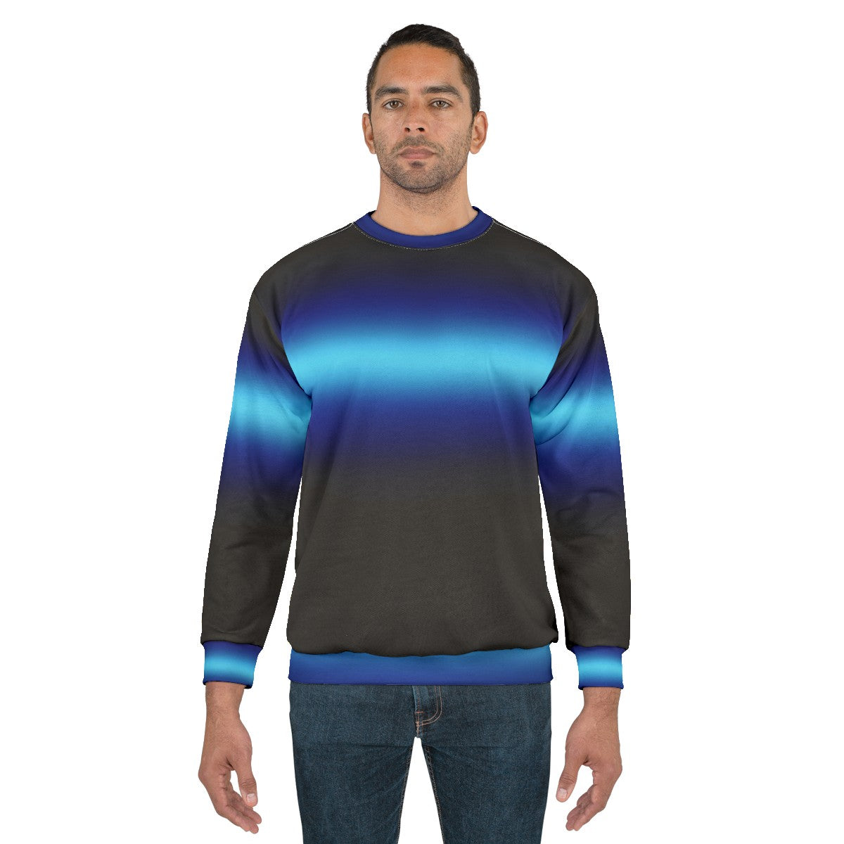 Son of Poseidon Sweatshirt with Blue Gradient Design - men