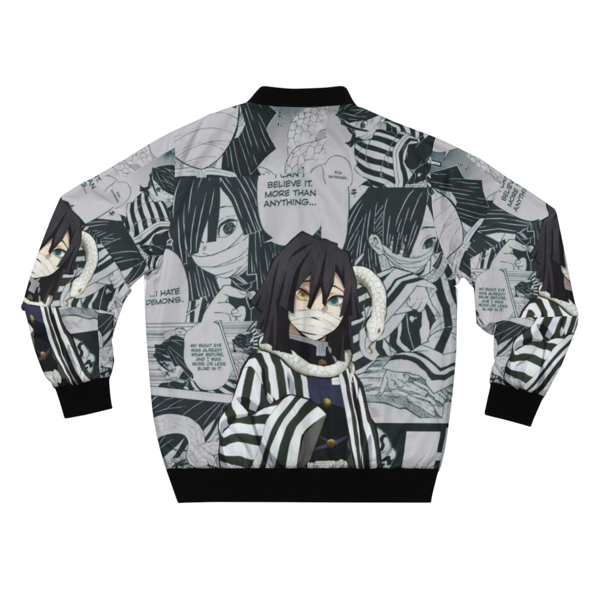 Obanai Iguro Demon Slayer Anime Bomber Jacket - Back