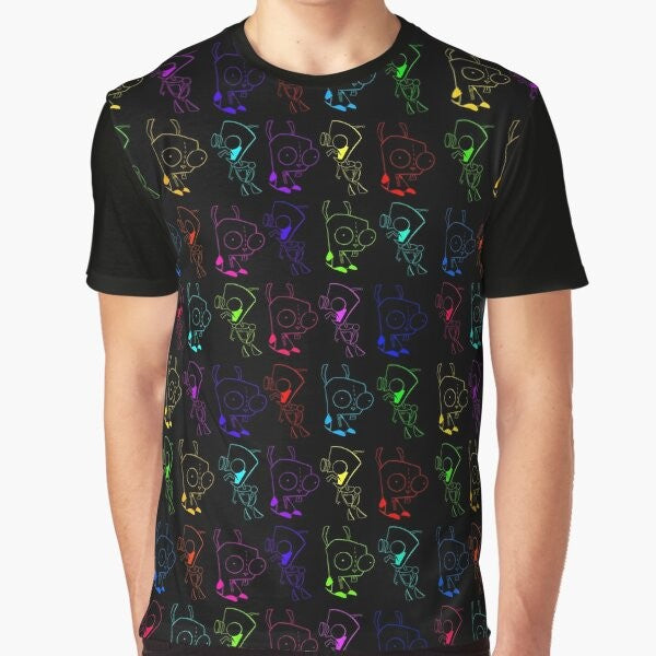 Retro Invader Zim Gir graphic t-shirt design