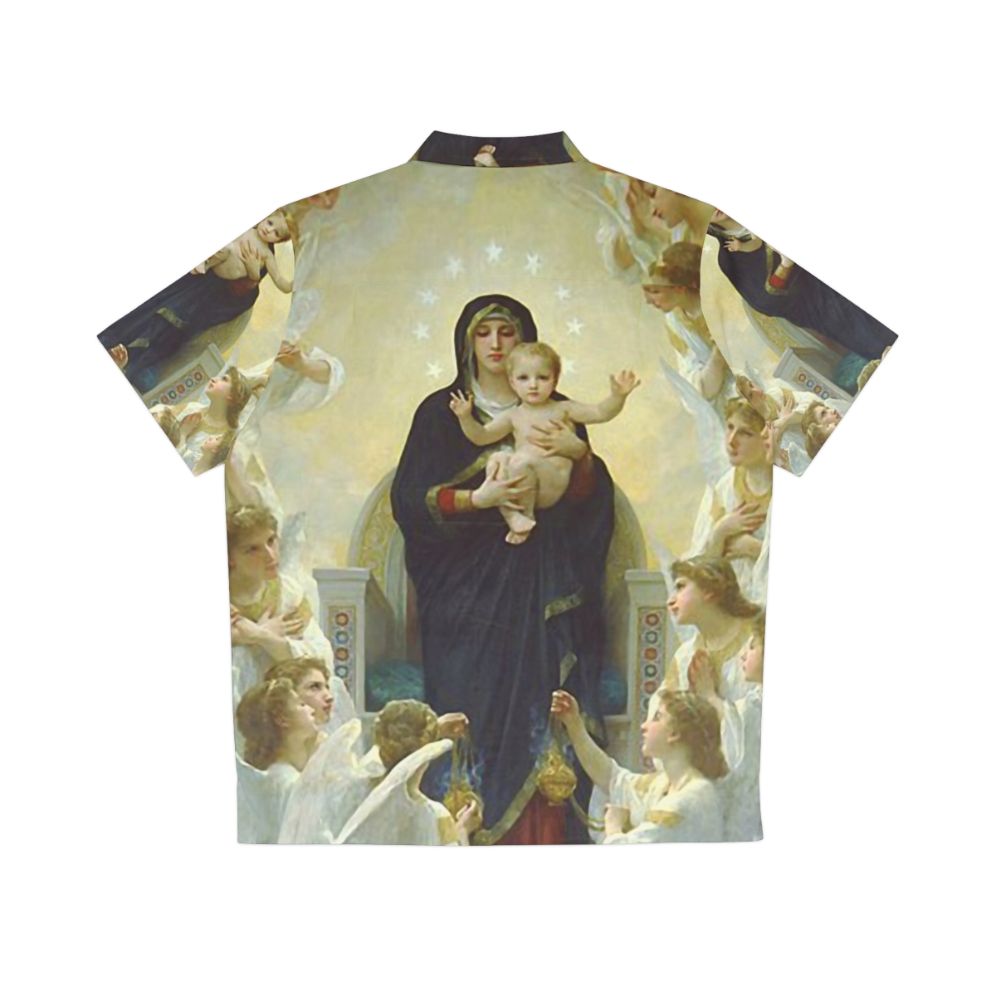 Elegant Virgin Mary and Angels Hawaiian Shirt - Back