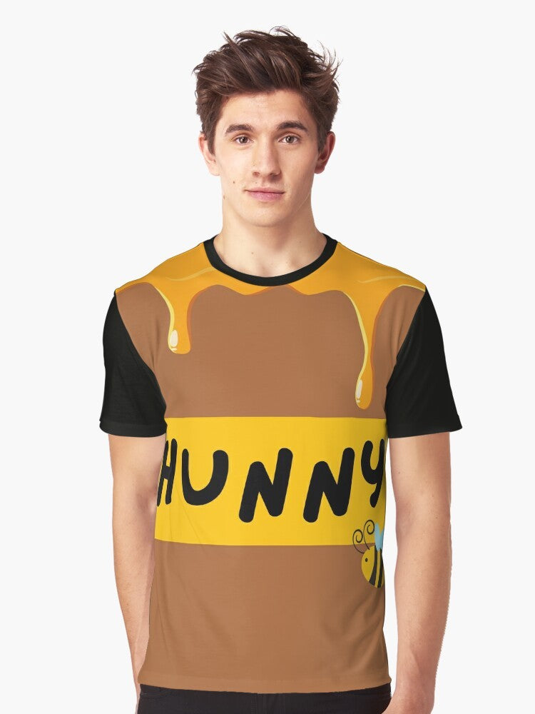 Winnie the Pooh standing in a Hunny Pot on a Disney inspired graphic t-shirt - Men