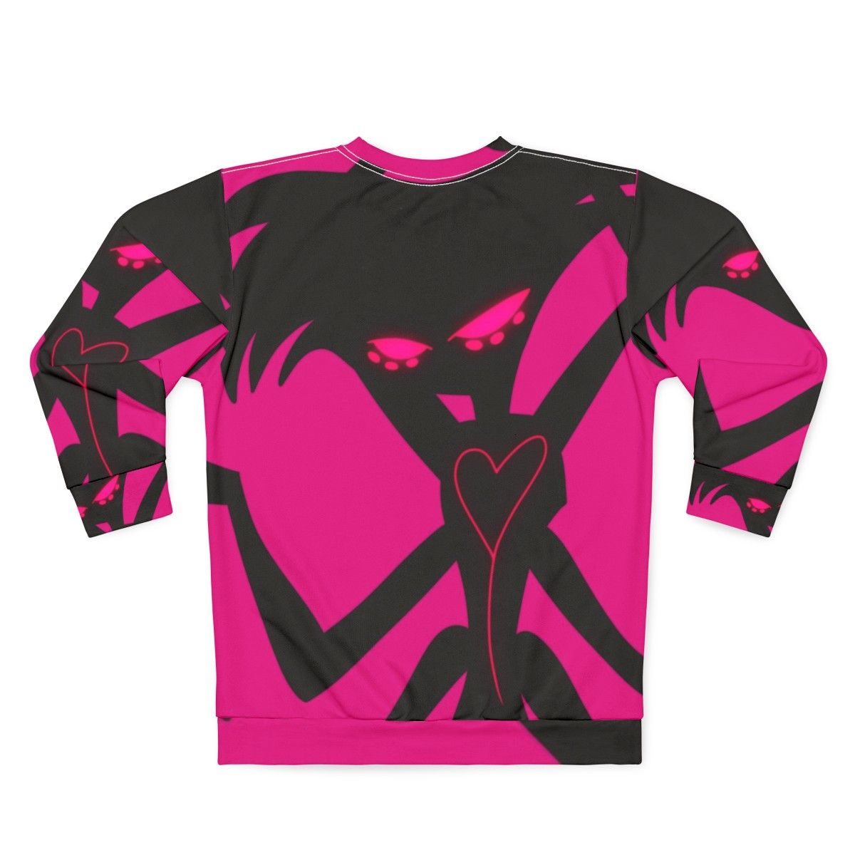 Neon Angel Dust Sweatshirt with Spiderweb Design - Back