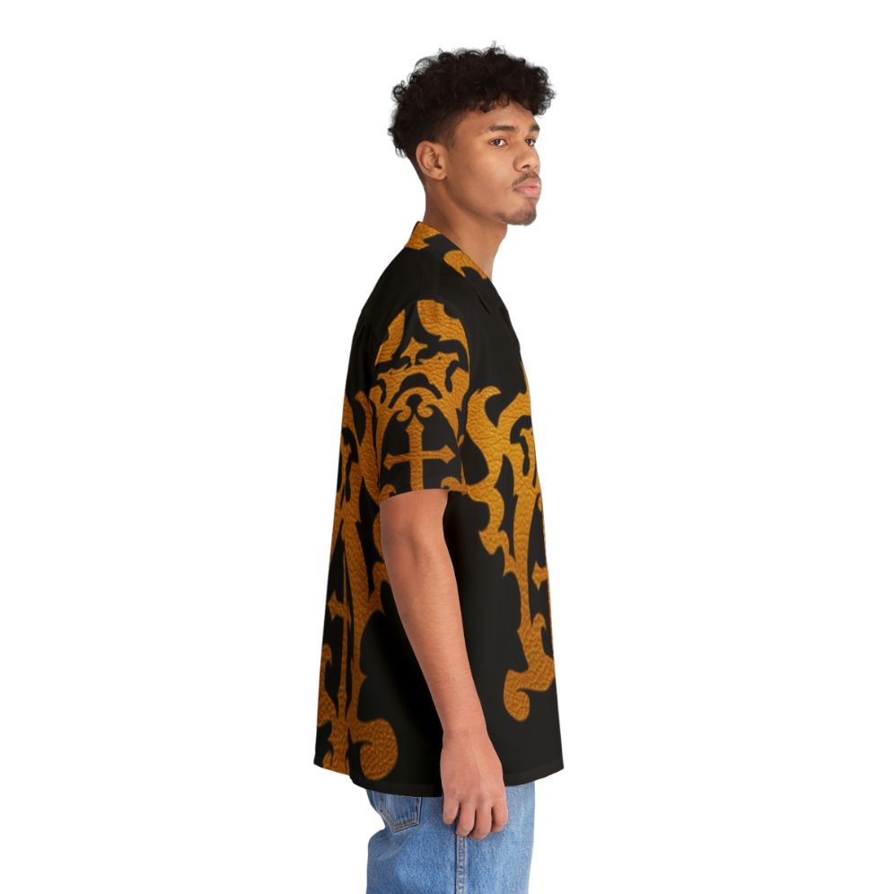 Belmont Crest Hawaiian Shirt with Castlevania Inspired Tropical Design - People Pight