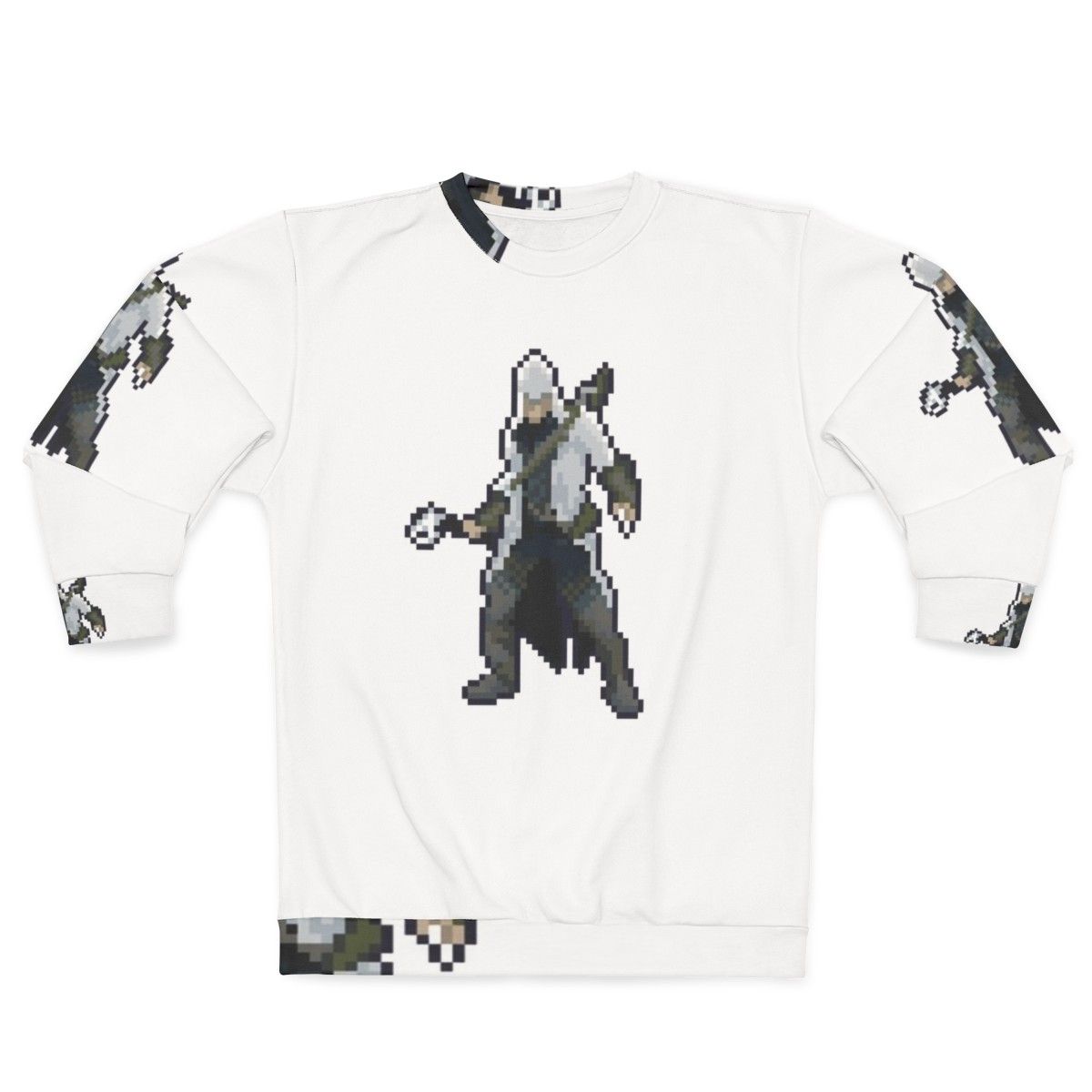 Assassin's Creed Connor Kenway Pixel Art Retro Gaming Sweatshirt