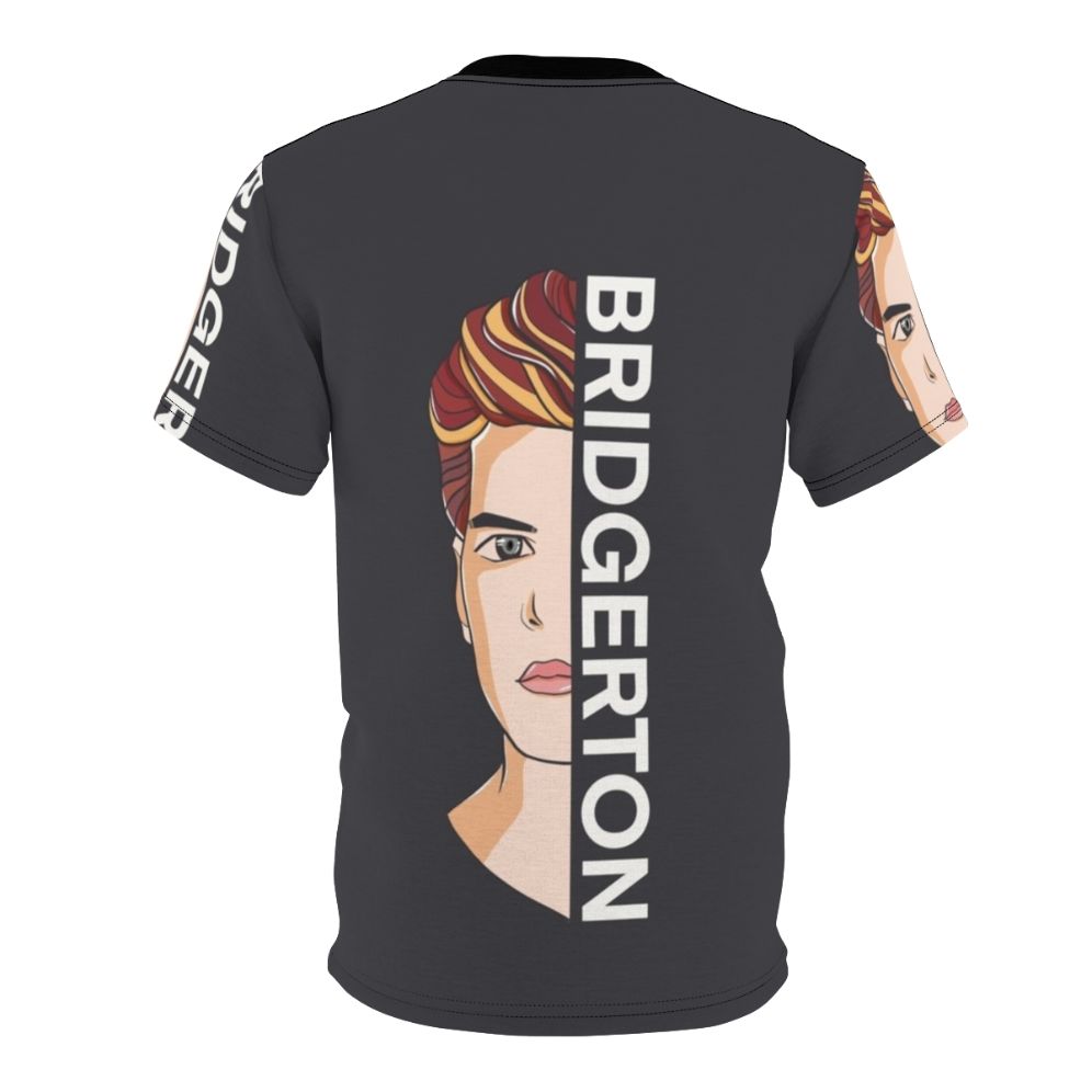 A high-quality t-shirt featuring a Bridgerton-inspired design, perfect for fans of the popular Netflix series. - Back