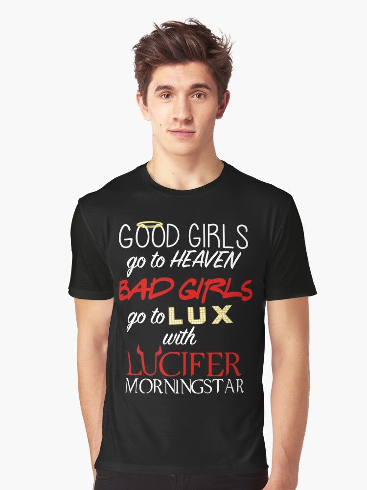 Lucifer Morningstar Graphic T-Shirt featuring the character from the TV show - Men