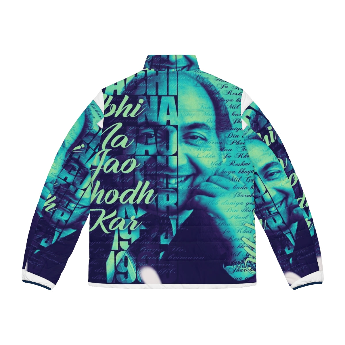 Mohd Rafi Inspired Puffer Jacket - Back