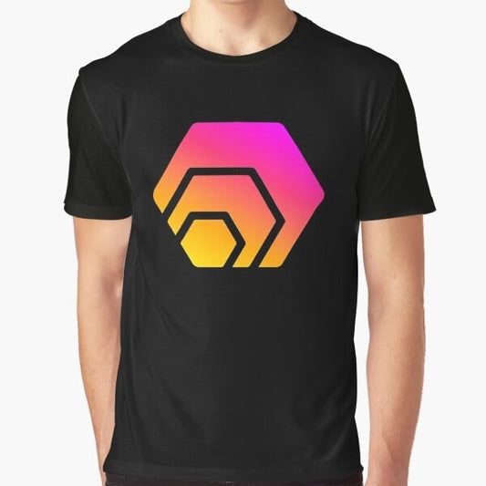 Hex Crypto Hexagon Logo Graphic T-Shirt