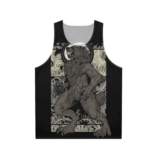 Unisex werewolf wolf skull ritual tank top