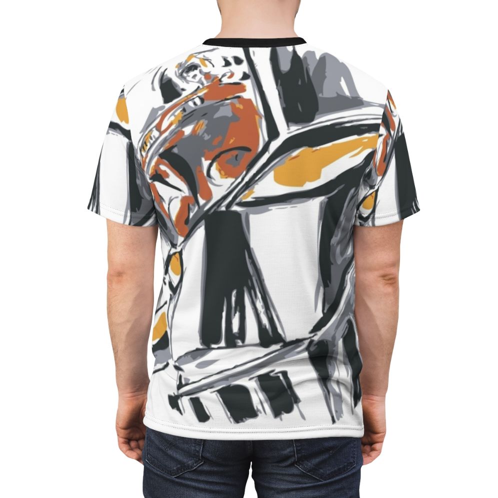 Mazinger Z mech anime inspired t-shirt design - men back