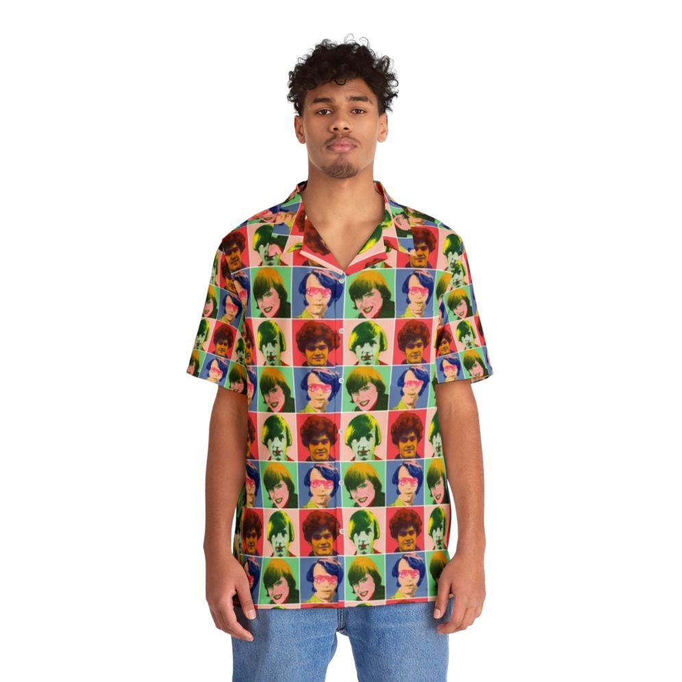 Warhol Monkees Checkered Hawaiian Shirt - People Front