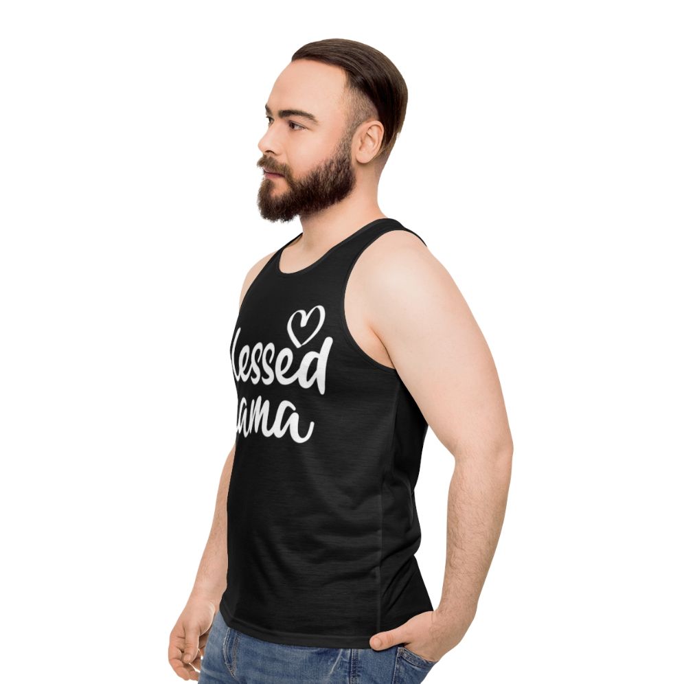 Blessed Mama Unisex Tank Top - men side