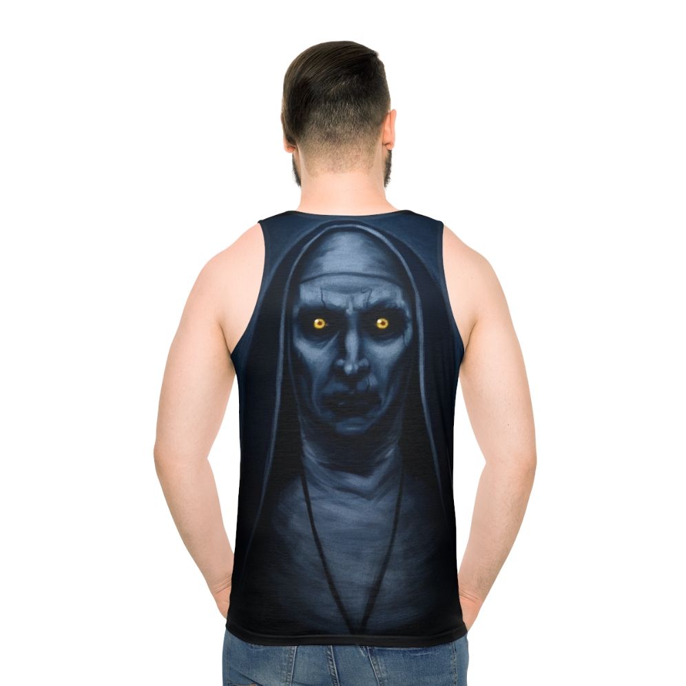 Valak painting unisex horror tank top - men back