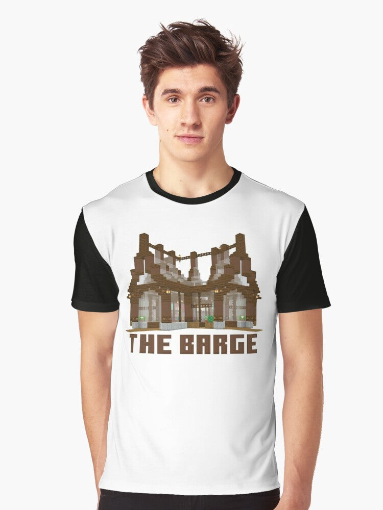 Grian Barge Graphic T-Shirt - Featuring the iconic Grian Barge from Hermitcraft Season 7 - Men