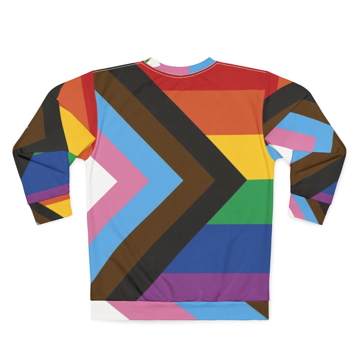 Inclusive Progress Pride Flag Sweatshirt - Back