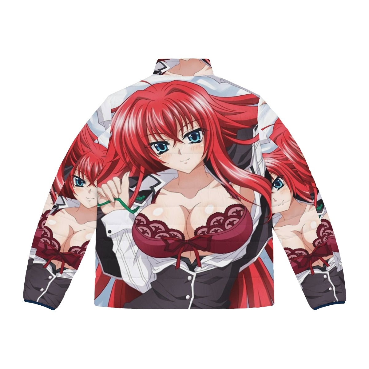 Rias Gremory Puffer Jacket - Highschool DxD Anime Cosplay Apparel - Back