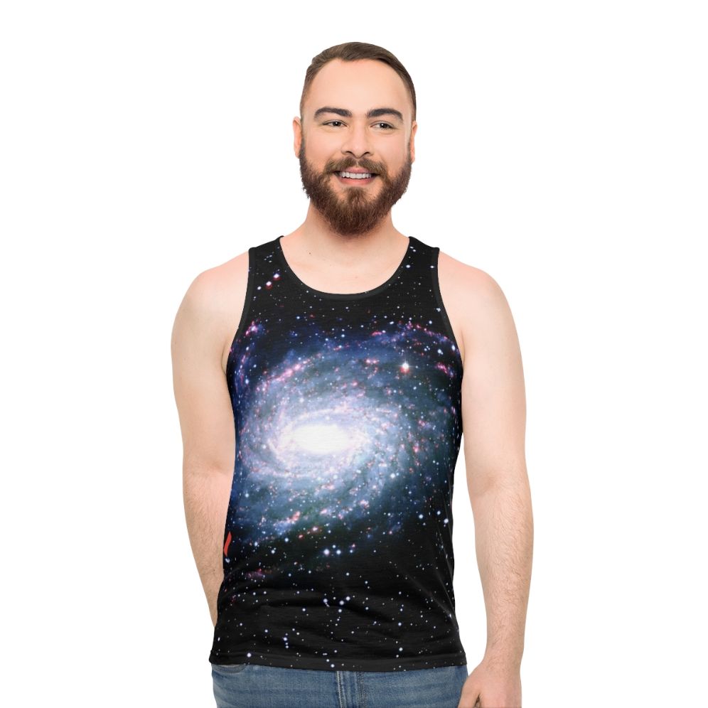 Location Unisex Tank Top featuring a galaxy and milky way design - men