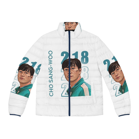 Gi Hun 456 Squid Game Puffer Jacket featuring the iconic player number