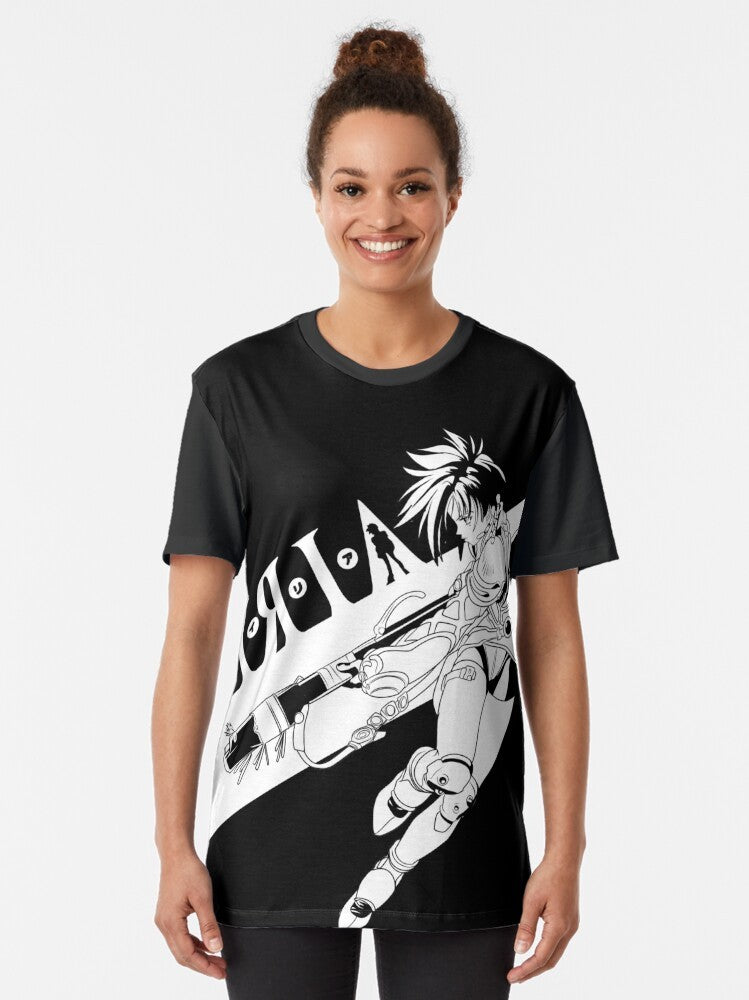 Iria Zeiram anime and mecha-inspired graphic t-shirt - Women