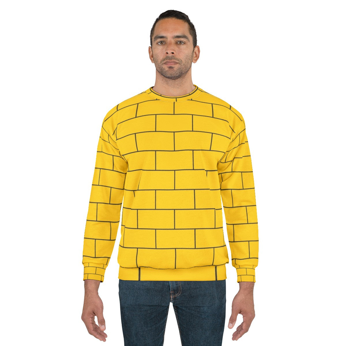 Yellow brick pattern sweatshirt - men