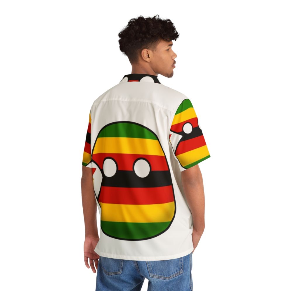 Vibrant Zimbabwe Countryball Hawaiian Shirt - People Back