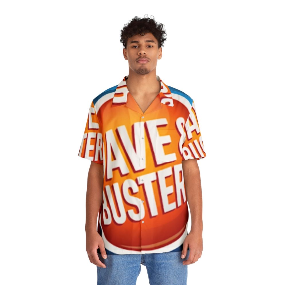 Dave & Buster's Logo Hawaiian Shirt - People Front