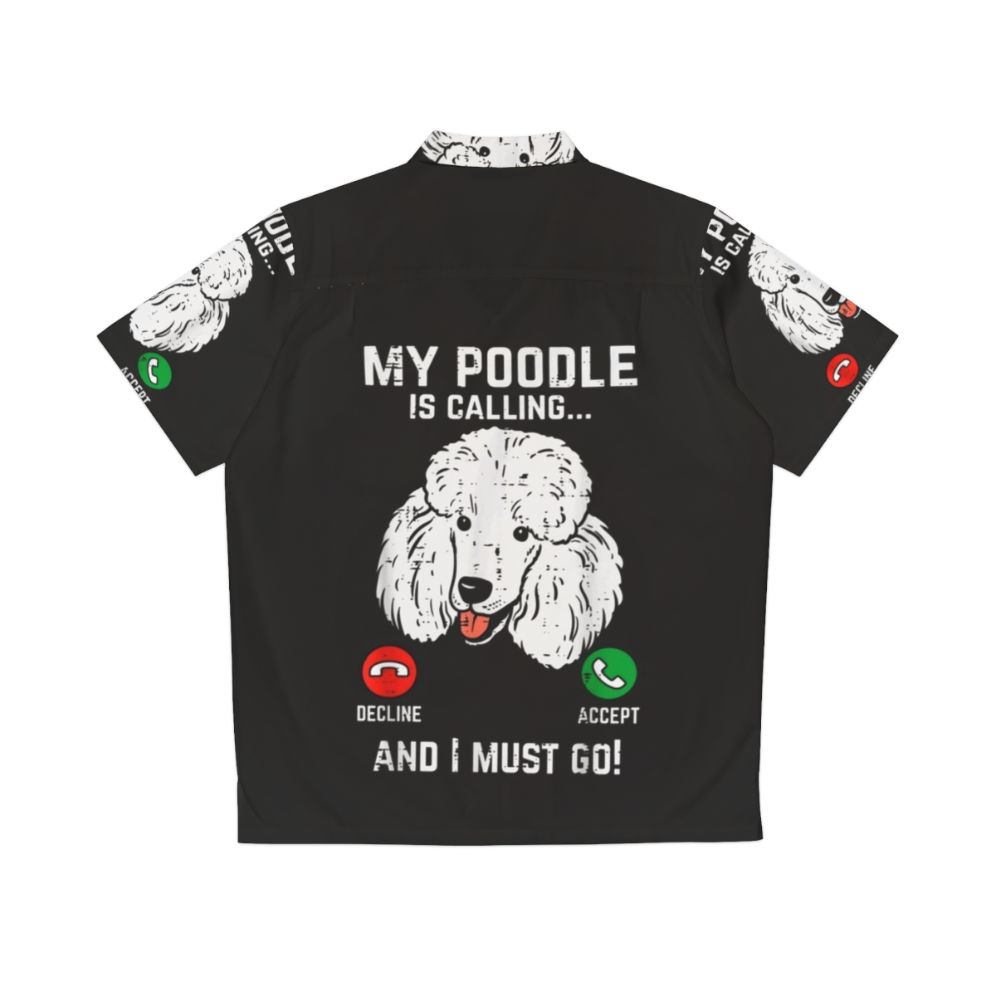 Poodle Hawaiian shirt with a funny poodle design - Back