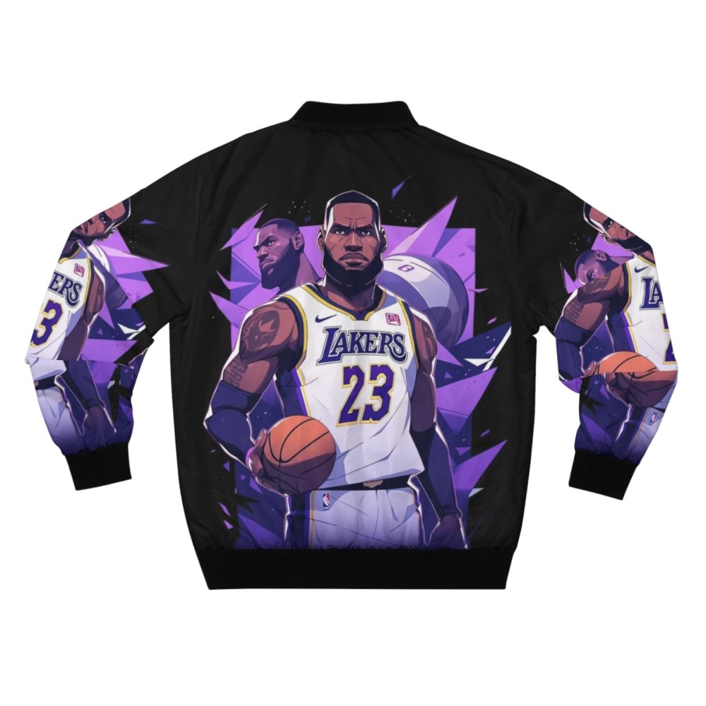 Lebron James 'King 23' Basketball Bomber Jacket - Back