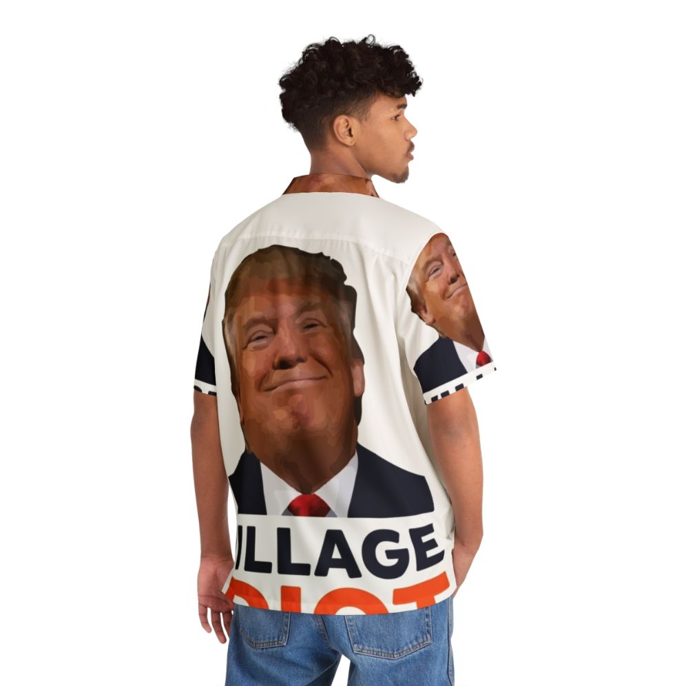 Anti-Trump "Village Idiot" Hawaiian Shirt - Flat lay