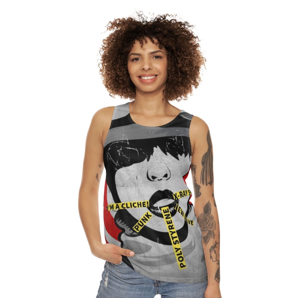 Punk women's tank top featuring punk rock icon Poly Styrene of X-Ray Spex - women