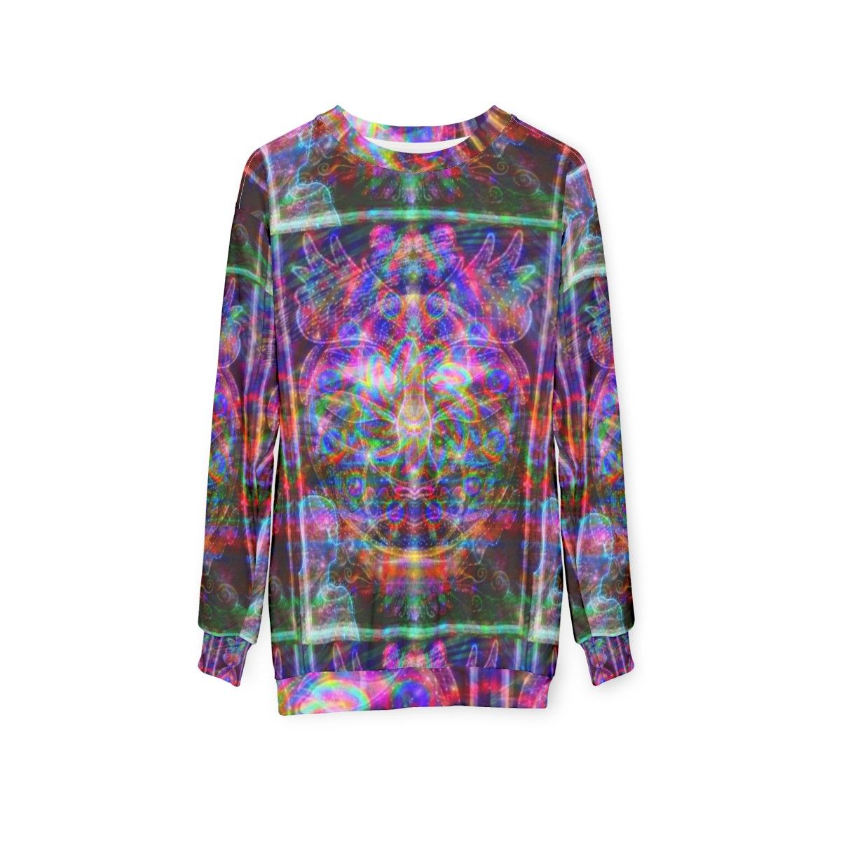 Metaphysical Realms visionary art psychedelic sweatshirt - hanging