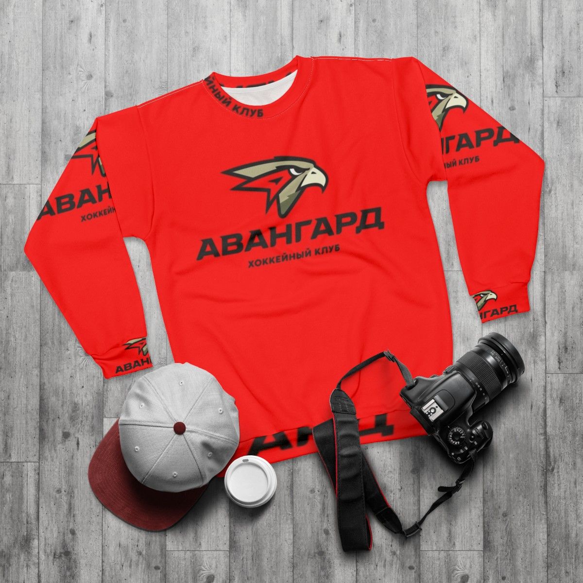 Avangard Omsk Ice Hockey Sweatshirt - flat lay