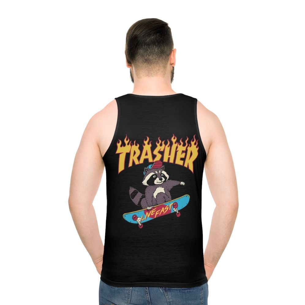 Trasher Unisex Retro Skateboarding Tank Top - men back