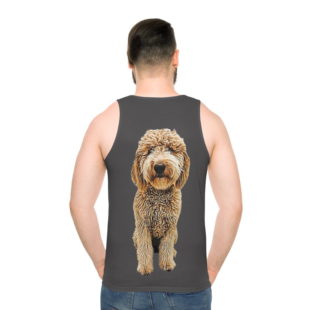 Labradoodle and Goldendoodle Unisex Tank Top - men back