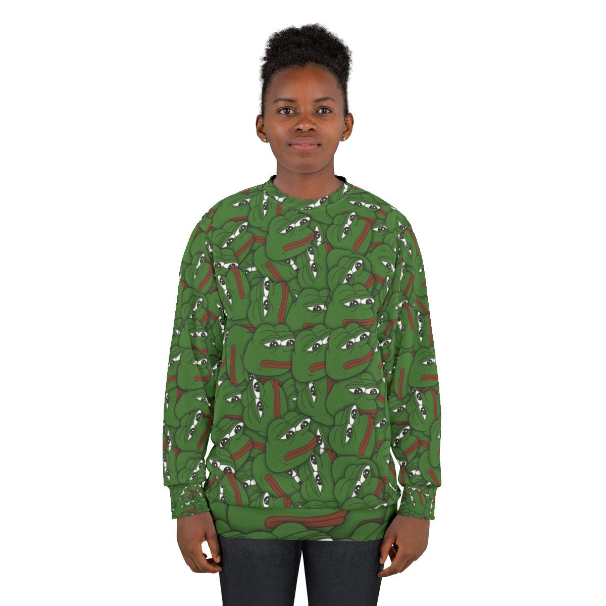 Pepe the Frog meme inspired sweatshirt - women