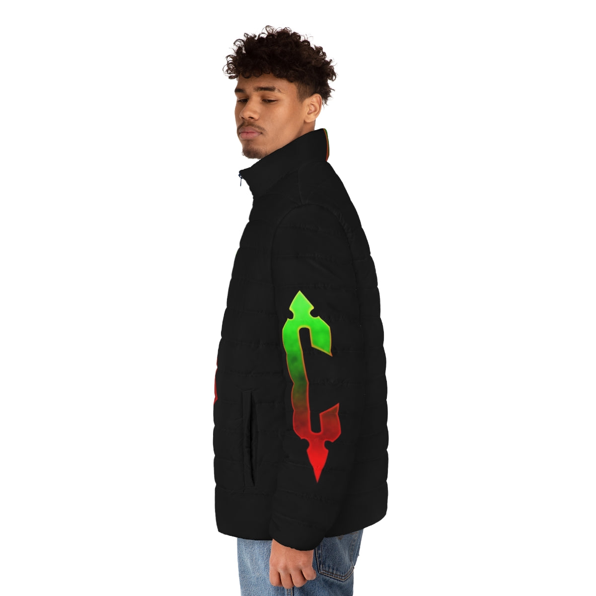 8-Bit Castlevania Puffer Jacket - men side left