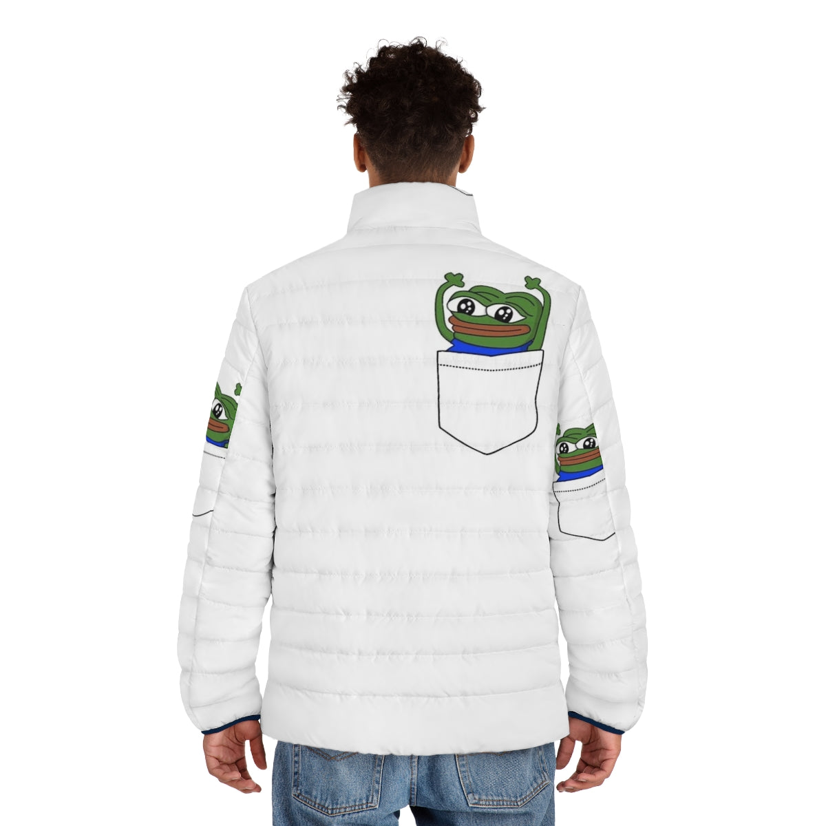 Hypers Emote Puffer Jacket with streamer and gaming-inspired design - men back