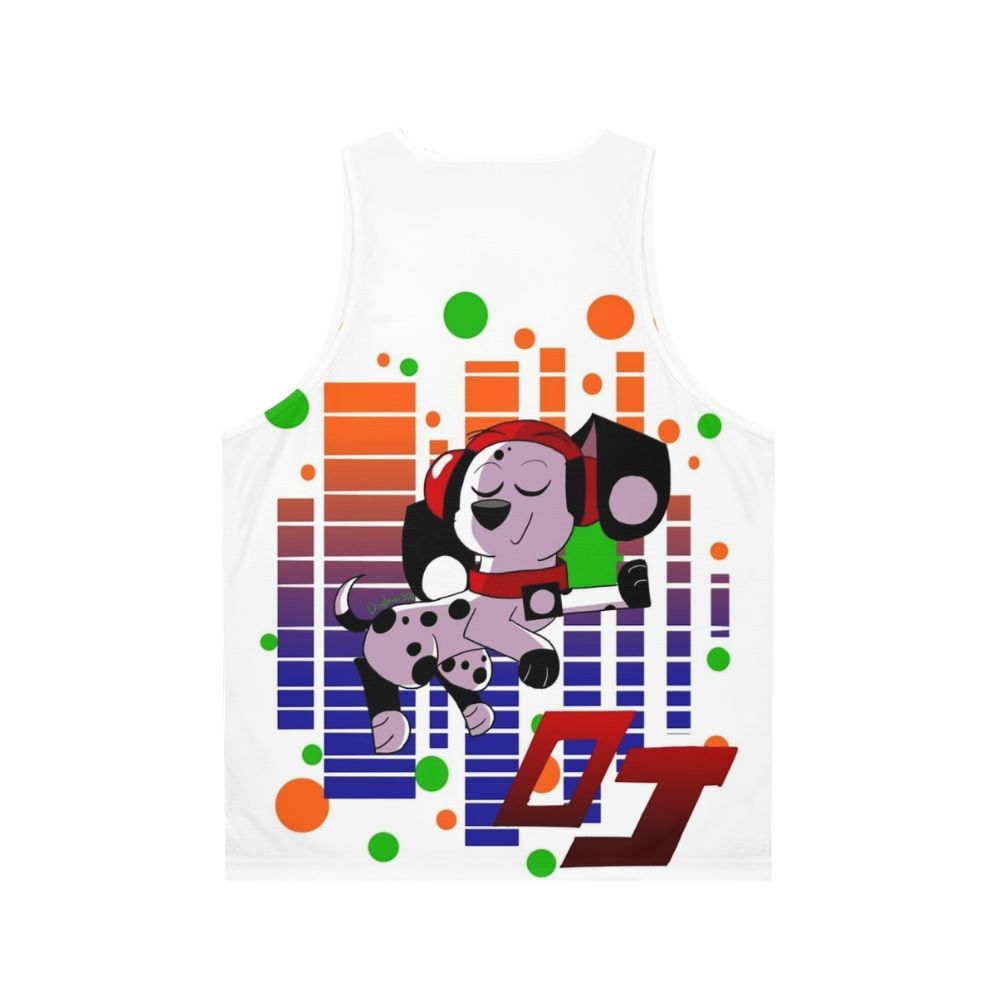 DJ Unisex Dalmatian Tank Top - Back