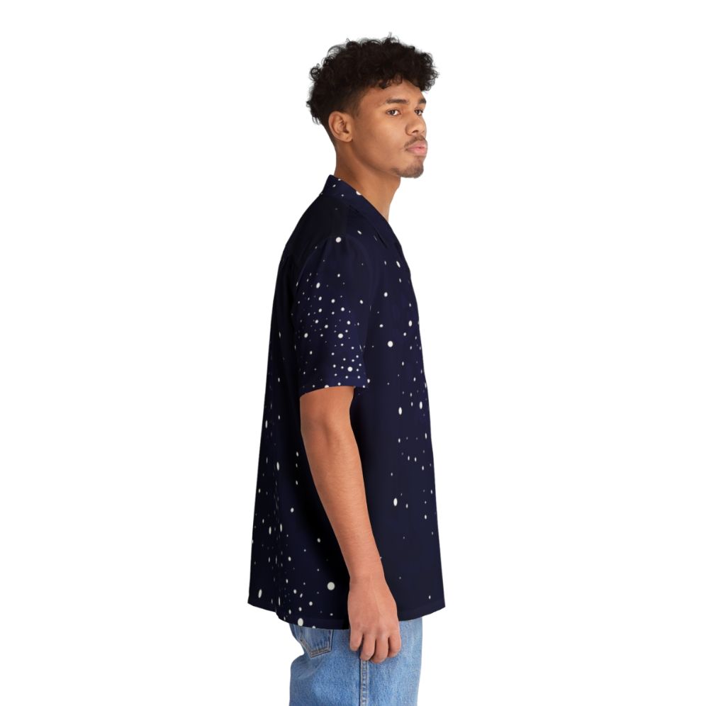 Starry night sky cosmic galaxy pattern Hawaiian shirt - People Pight