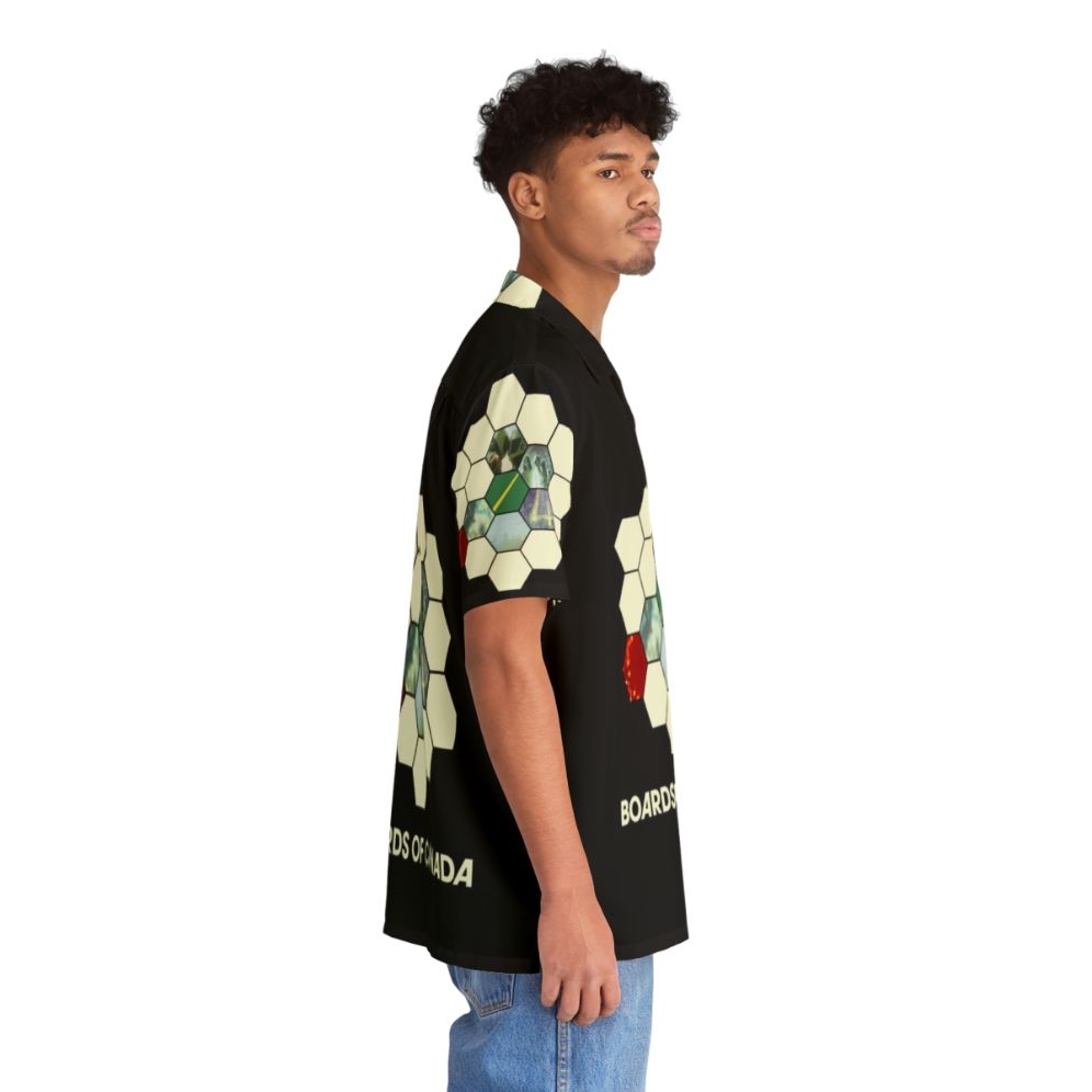 Boards of Canada inspired Hawaiian shirt with retro 80s electronic music vibes - People Pight