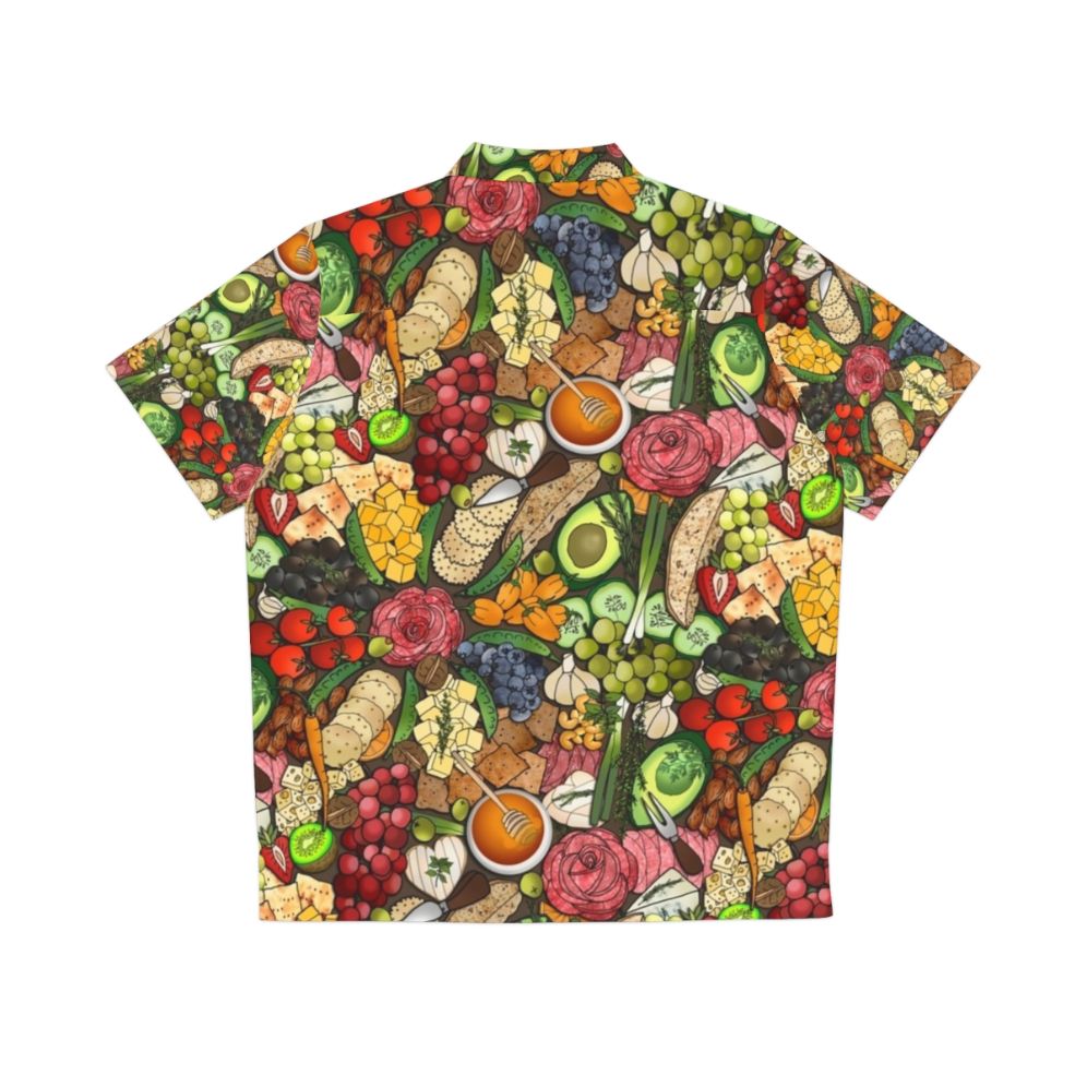 Charcuterie Hawaiian Shirt with Cheeses, Fruits, and Nuts - Back