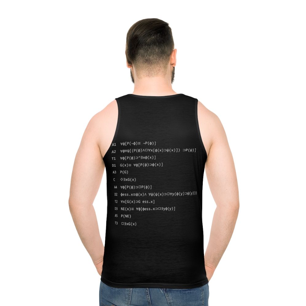 Ontological Proof Unisex Philosophy Tank Top - men back