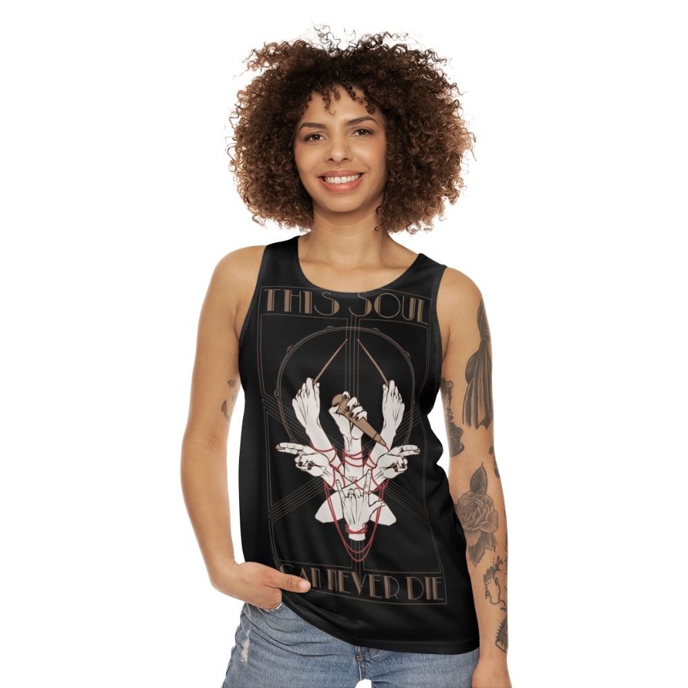 Unisex tank top with mystical art nouveau design - women