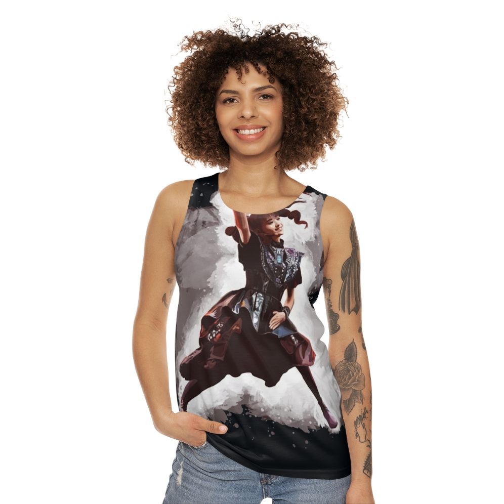 Kawaii unisex tank top with anime and j-pop inspired design - women